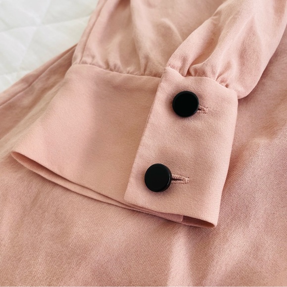 Kate Spade Daisy Pink 100% Silk Button Down Top Blouse - Picture 7 of 9